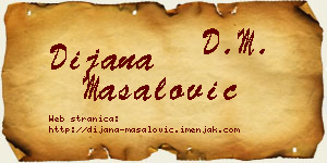Dijana Masalović vizit kartica